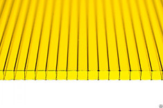 8 мм  Сотовый поликарбонат Усиленный Желтый